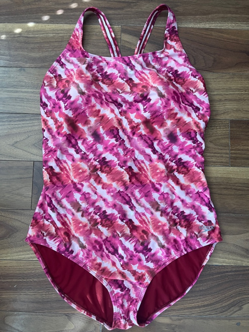 Speedo Pink and Fuchsia Tie-Dye One-Piece Swimsuit Size Plus18 Summer